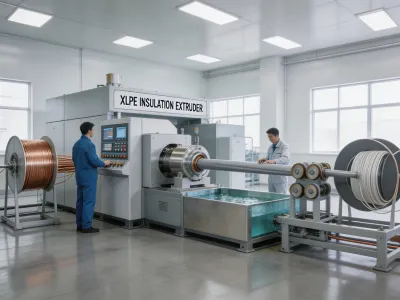 Cable extrusion production line